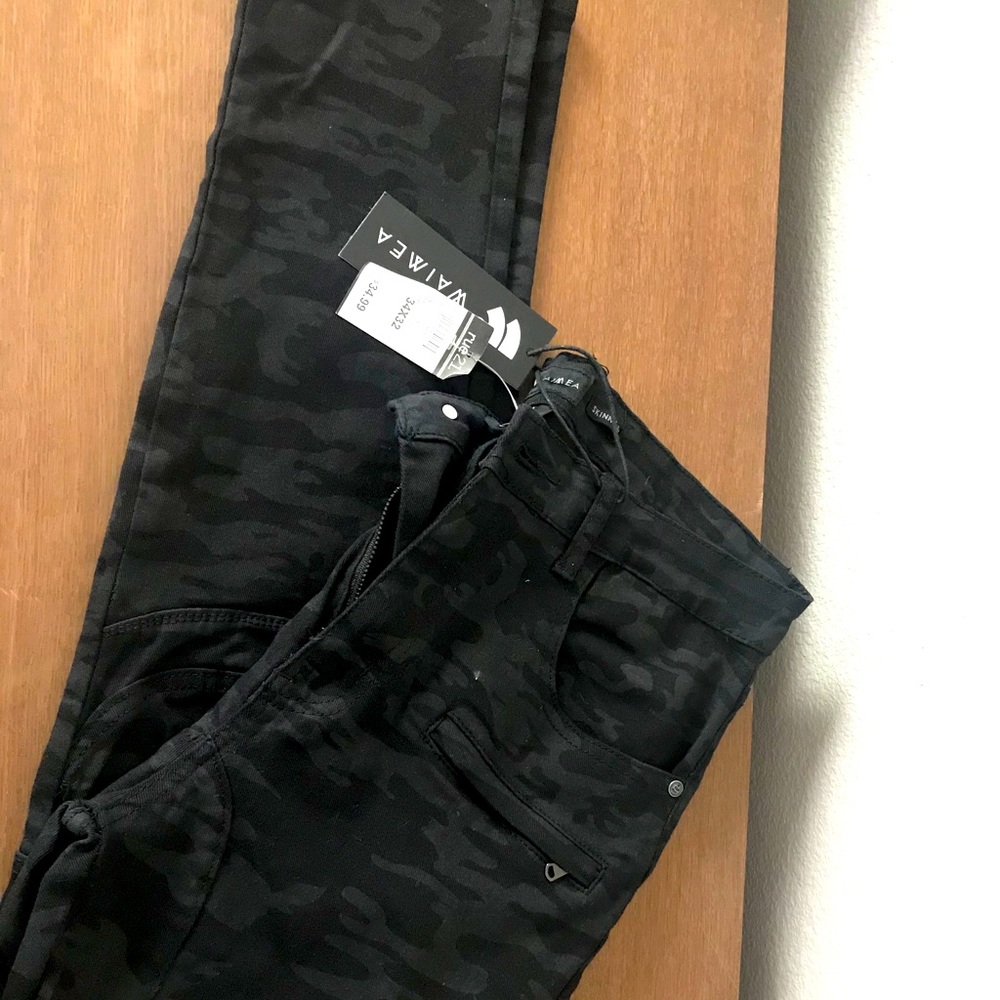 Mens Black Camo Jeans skinny/slim Fit jeans